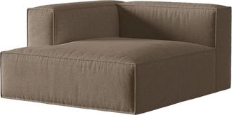 MICADONI Modulare Design Chaiselongue Nuria mit Armlehne links - Strukturstoff