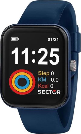 Sector S-03 Smart Digitaal Blauw Horloge - Heren - Horloges - Blauw - ONE Size - Accessoires
