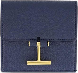 Tom Ford Portacarte Tara con logo - Blu