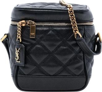 Saint Laurent Pre-owned Cross Body Bags, female, Black, Size: ONE SIZE Pre-owned Vanity Bag