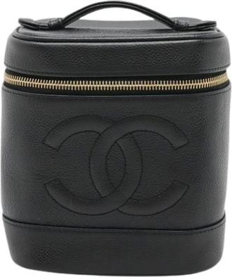 Chanel Pre-owned Handbags, female, Black, Size: ONE SIZE Pre-owned Leather chanel-bags