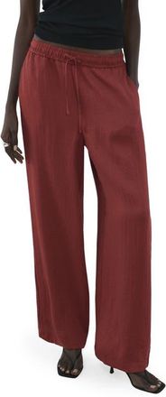 Mango High Waist Palazzo Pants in Red at Nordstrom, Size Xx-Small