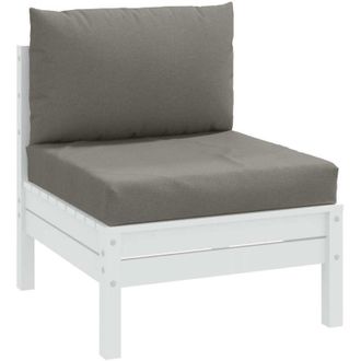 vidaXL Cojines Para Sof&aacute; De Palets 2 Uds Tela Gris Oscuro Melange Vidaxl