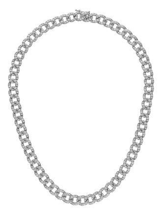 Leo Pizzo 18K white gold Groumette diamond necklace - Silver