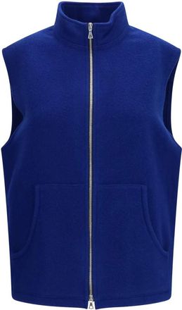 Rier Gilet in Lana Vergine - - Jackets - Donna - Blu - L