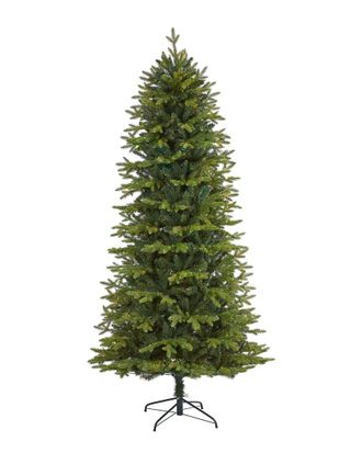 Nearly Natural 8Ft Belgium Fir Natural-Look Artificial Christmas Tree With 2358 Bendable Branches