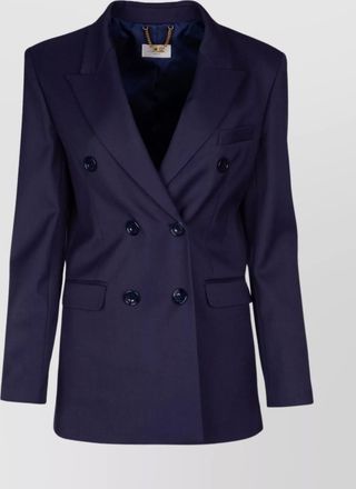 Elisabetta Franchi double breasted jacket button detailing