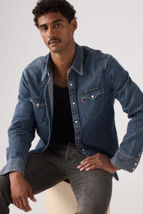 Levi's Barstow Standard Fit Western Shirt - Hombre - XS - Azul / Solucell Western