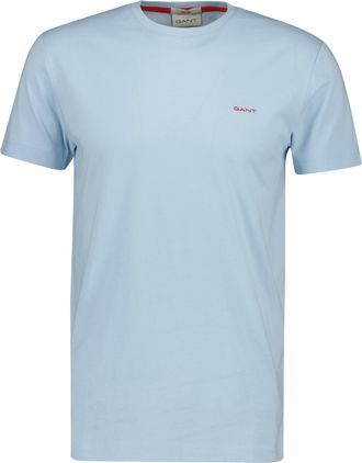 GANT T-Shirt GANT CONTRAST LOGO, Herren, Gr. 4XL, fresh blau, Web, Obermaterial: 100% Baumwolle, unifarben, regular fit normal, Rundhals, eingesetzt abgest