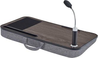 Teamson Home Mesa De Escritorio Port&aacute;til Para Regazo Para Computadora Port&aacute;til Con Fondo Acolchado, Luz Led Desmontable, Alfombrilla Para Rat&oacute;n, Ranura Para Tablet