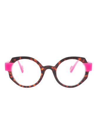 Etnia Barcelona Chroma bril met geometrisch montuur - Bruin