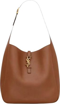 Saint Laurent Le 5 &agrave; 7 Large Shoulder Bag - Dames - Schoudertassen - Bruin - ONE Size - Leer - Tassen