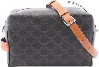 Celine Pre-owned Celine Triomphe Coated Canvas Take Away Crossbody Ladies GUYDXU84SNAM7RB4