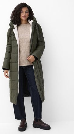 Hunter Womens Ireland drawstring-collar long puffer jacket