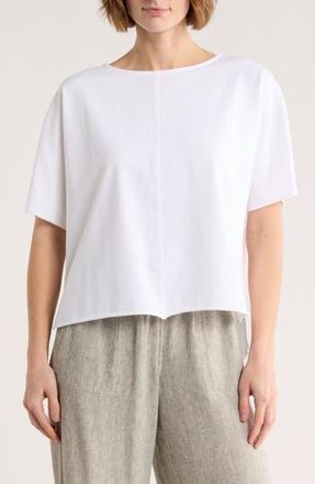 Caslon Relaxed French Terry Shirt in White at Nordstrom Rack, Size X-Small