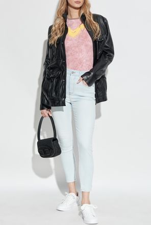Diesel T-shirt T-UNCUTIE-LONG-Q3, Womens, Pink