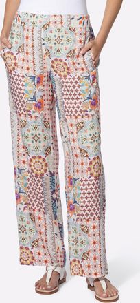 Heine Schlupfhose HEINE, Damen, Gr. 34, Normalgr&ouml;ssen, terra, lila, bedruckt, 100% Viskose, bedruckt, gemustert, mehrfarbig, Hosen Schlupfhose