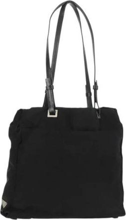 Prada Pre-owned Tote Bags, female, Black, Size: ONE SIZE Pre-owned Nylon Tote Bag