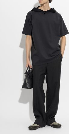 Maison Margiela Hooded T-shirt, Mens, Black
