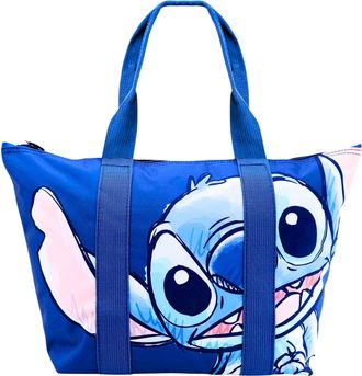 Disney Frozen Disney Stitch Tote Bag, Travel Shoulder Shopping Beach Bag, Multicoloured, 24 x 25 x 13 CM, Women and Teenagers
