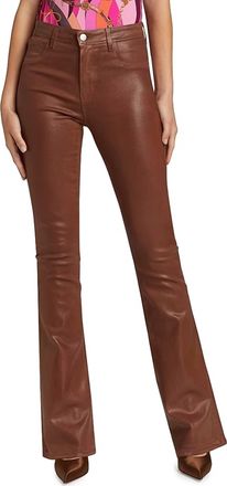 L'agence Marty High Rise Jeans In Rich Ginger Coated