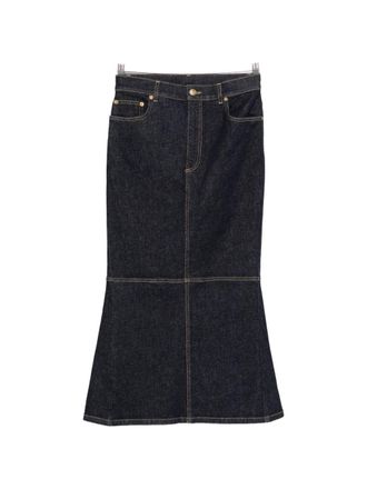 Moschino Denim Panelled Flared Skirt
