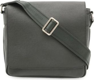 Louis Vuitton Pre-owned Taiga Leren Crossbody Tas - Heren - Vintage Schoudertas - Zwart - ONE Size - Leer - Vintage