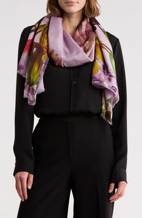 Ted Baker Floral Large Silk Scarf in Purple at Nordstrom Rack
