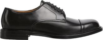 Gucci William Derby Shoe - Heren - Nette schoenen - Zwart - 44 1/2 EU - Leer - Schoenen