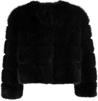 DIEGO M Bomber de piel sint&eacute;tica con incrustaciones - Jackets - Mujer - Negro - XS