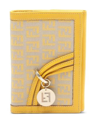 Fendi 2000s Zucchino bi-fold Wallet - Yellow