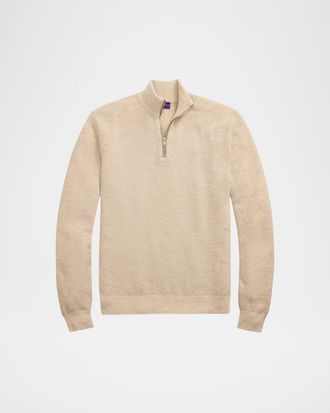 Ralph Lauren Purple Label Mens Cashmere Half-Zip Sweater
