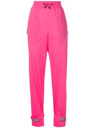 Off-white Joggingbroek met elastische taille - Roze