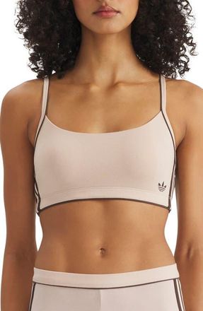 adidas Originals Scoop Cotton Blend Jersey Bralette in Stone Khaki at Nordstrom, Size Xx-Large