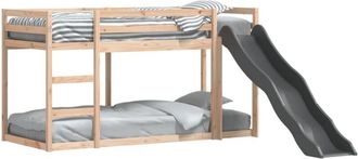 vidaXL Vidaxl - Litera con tobogán y escalera madera maciza de pino 80x200 cm