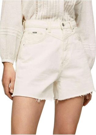 Pepe Jeans London Short Shorts - Dames - Bermuda - Wit - W29 - Katoen - Korte Broeken