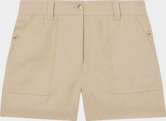 Reiss Ashby Wide-Leg Lightweight Linen Shorts