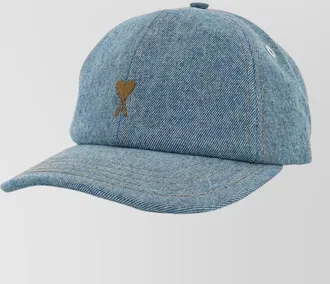 Ami denim baseball cap