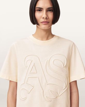 AllSaints Lisa Embossed Crew Neck T-Shirt