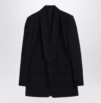 Givenchy Womens Black Stretch Wool Blend Blazer - Size EU 40 (Womens)