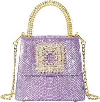 Tiffany & Fred Embossed Mini Leather Satchel