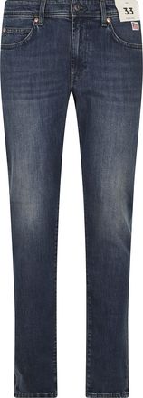 Roy Rogers Dark Blue Newman Straight-Leg Cotton Jeans