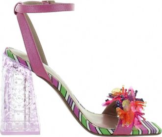 Betsey Johnson Womens Quinta Heeled Sandal In Pink Multi
