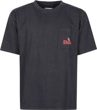 Rhude T-shirt con taschino American Spirit - - Tops - Uomo - Nero - M