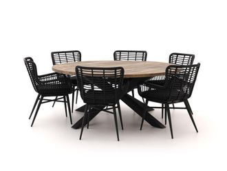 Intenso Furniture Intenso Asti/Rough-Y &Oslash;180cm dining tuinset 7-delig