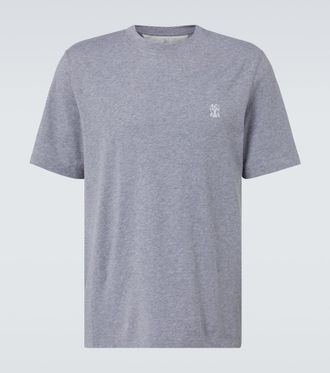 Tシャツ・カットソー BRUNELLO CUCINELLI Woman T-Shirt Grey M0T18BD200 C8003 Brunello Cucinelli Womens Monili Collar Round Neck T-Shirt