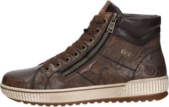 Remonte Veterschoenen Hoog - Dames - Sneakers - Bruin - 40 EU - Leer - Schoenen