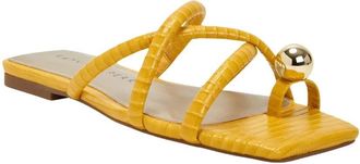 Katy Perry Womens Camie Toe Thong Sandals In Pineapple