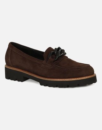 Gabor Womens Squeeze Womens Loafers - Brown - Size: 7.5