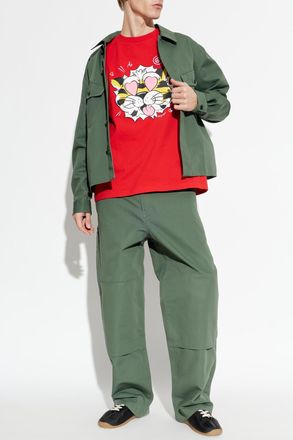 Kenzo T-shirt With Print, Mens, Red